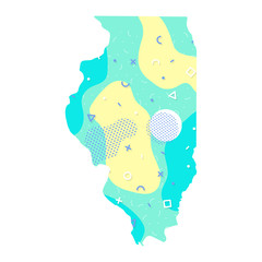 Illinois State USA united states of america, country vector illustration, isolated on white background