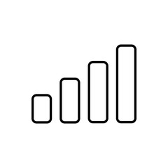 Antenna bars outline icon isolated. Symbol, logo illustration for mobile concept, web design and games.