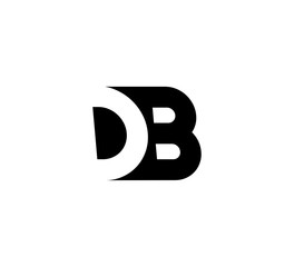 Initial letters Logo black positive/negative space DB