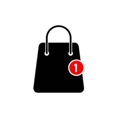 shopping bag notification vector design template illustration