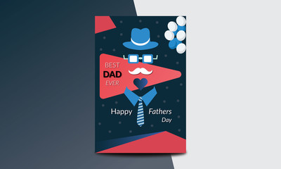 fathers day vector poster template layout 