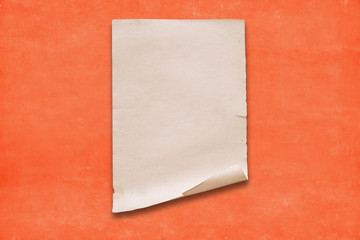 Fototapeta premium paper on red wall