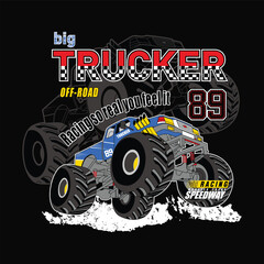 monster truck or off road truck vector illustration. © zoetart