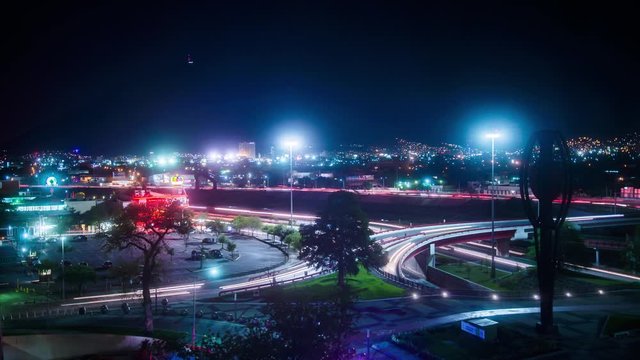 Long exposure night timelapse of traffic