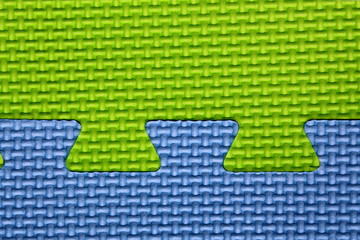  Texture soft puzzles bonded to each other in blue and green