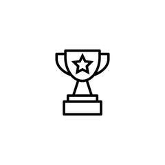 Trophy icon design logo vector template illustration