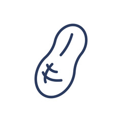Peanut thin line icon. Nut, nutrition, food isolated outline sign. Products and allergens concept. Vector illustration symbol element for web design and apps