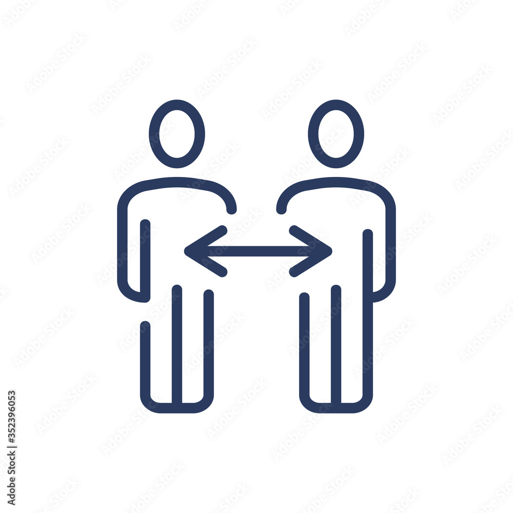 Poster interchanging position thin line icon. staff, occupation, employee isolated outline sign. business c
