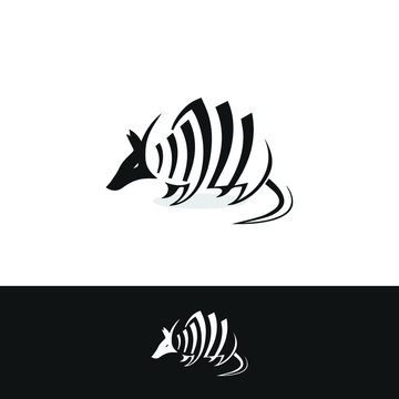 vector illustration of an armadillo. Editable armadillo design.