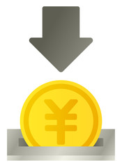 Obraz premium 円硬貨投入口