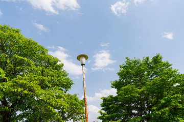 街灯と青空