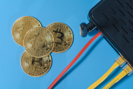 New innovation: Bitcoins, router, and internet; connectivity.