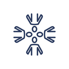 Four people looking down thin line icon. Well, team, friend isolated outline sign. Friendship and love concept. Vector illustration symbol element for web design and apps