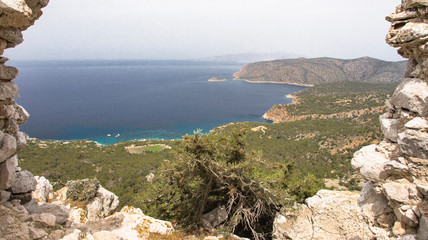 View of the sea coast from a cliff