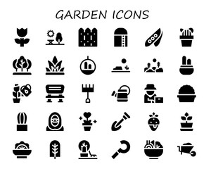 garden icon set