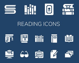 Fototapeta premium reading icon set