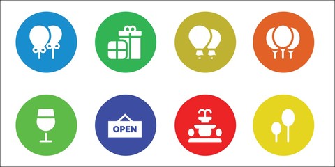 Modern Simple Set of festive Vector filled Icons