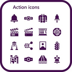 action icon set