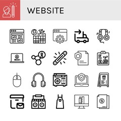 website simple icons set