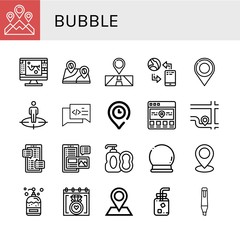 bubble icon set