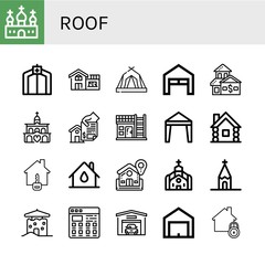 Fototapeta premium roof icon set