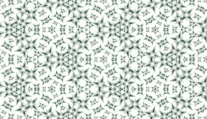 Seamless pattern. Geometric abstraction on white background. Color kaleidoscope. Useful as design element for texture and artistic compositions. - 352400846
