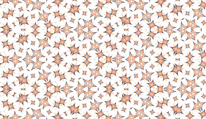 Kaleidoscope seamless pattern. Colored abstraction on white background. Useful as design element for texture and artistic compositions. - 352400891