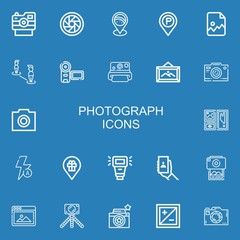 Editable 22 photograph icons for web and mobile