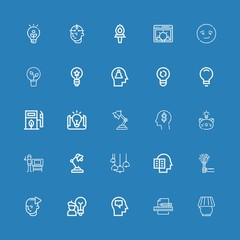 Editable 25 bulb icons for web and mobile