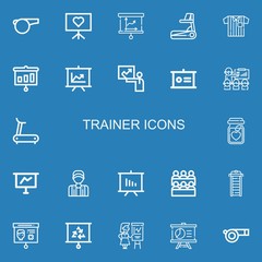 Fototapeta na wymiar Editable 22 trainer icons for web and mobile