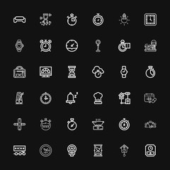 Editable 36 timer icons for web and mobile