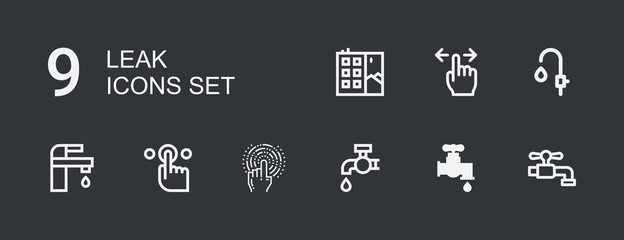 Editable 9 leak icons for web and mobile