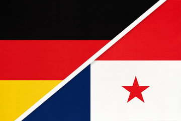Germany and Panama, symbol of two national flags. Relationship between european and american countries.