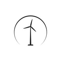 Windmill icon on white background