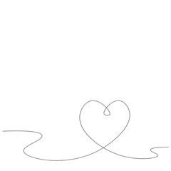 Heart on white background, love image