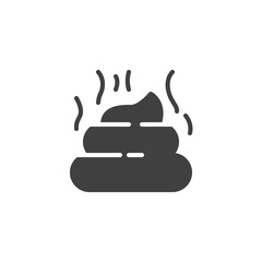 Obraz premium Pet poo vector icon. filled flat sign for mobile concept and web design. Stinky Poo glyph icon. Symbol, logo illustration. Vector graphics