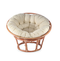 Modern armchair on white background