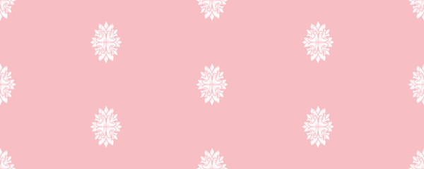 Flower damask ornate seamless pattern. Vector surface design for fabric, apparel textile, book, interior, wallpaper