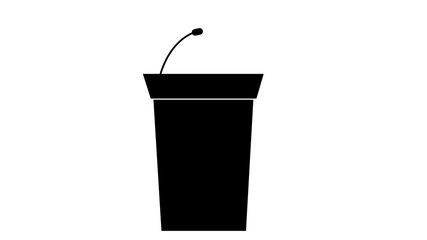 Podium of rostrum icon.