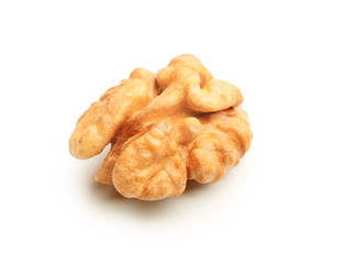 Tasty walnut on white background