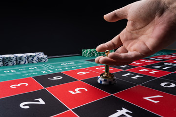 Roulette dolly at the casino