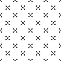 Cross or letter X with metaball style Seamless abstract geometric minimal monochrome pattern. Ornament can be used for Gift wrapping paper, pattern fills