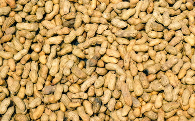 Pattern of peanuts that pile together