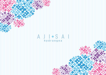 アジサイ　背景イラスト　hydrangea background 01