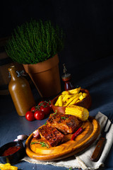 tender spare ribs from the grill