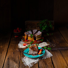 Delicious and creamy zebra cheesecake