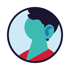 Man head cartoon vector design