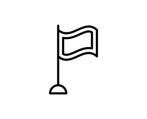 Flag line icon