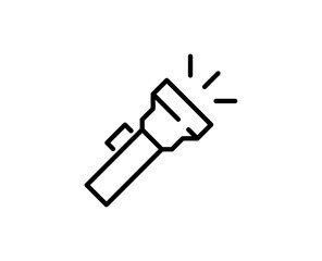 Flashlight line icon
