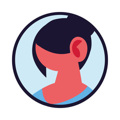 Woman head cartoon vector design
